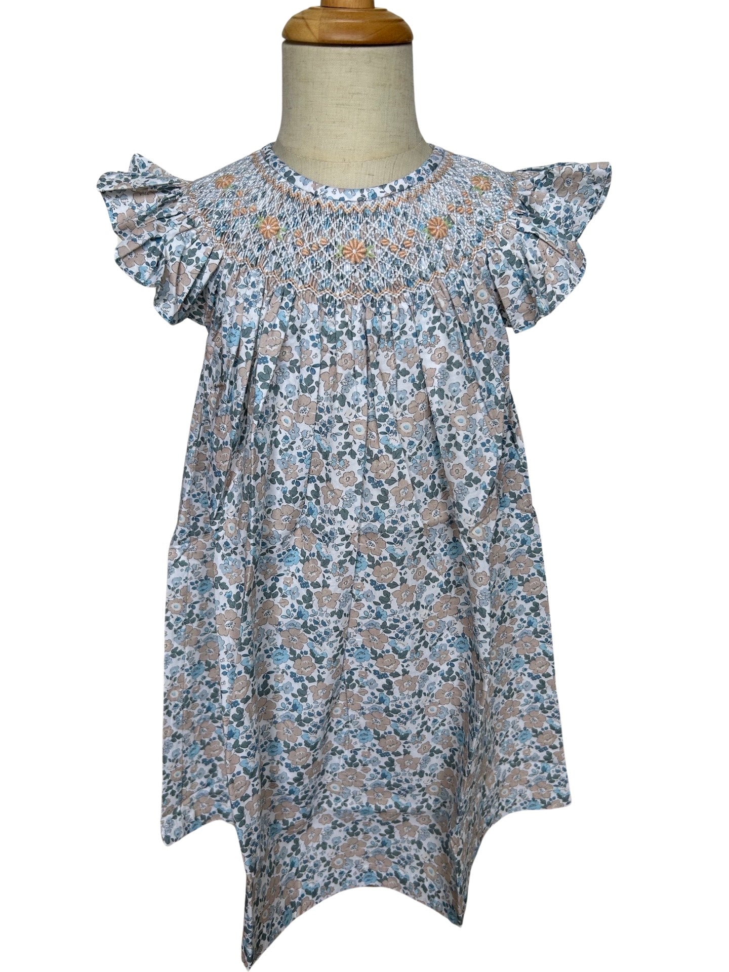 Fly sleeve windflower dress