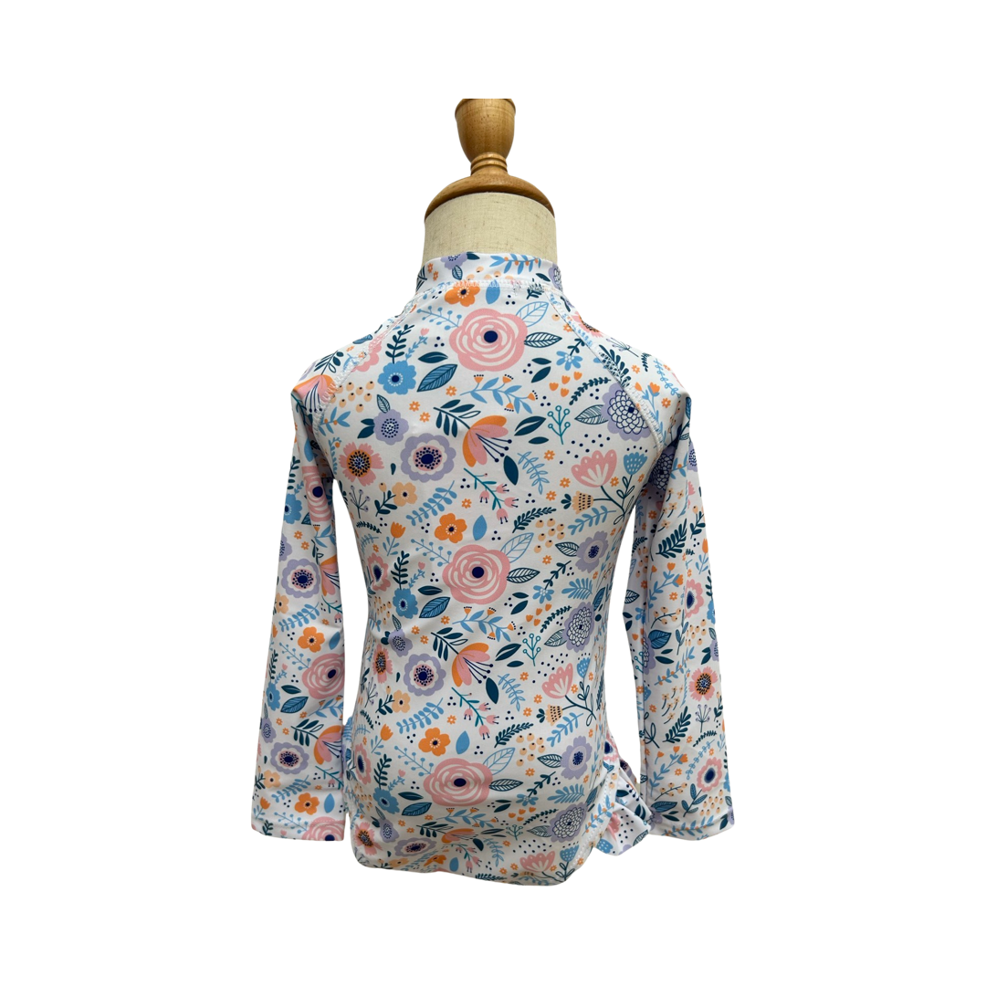 Blooming rashguard one piece