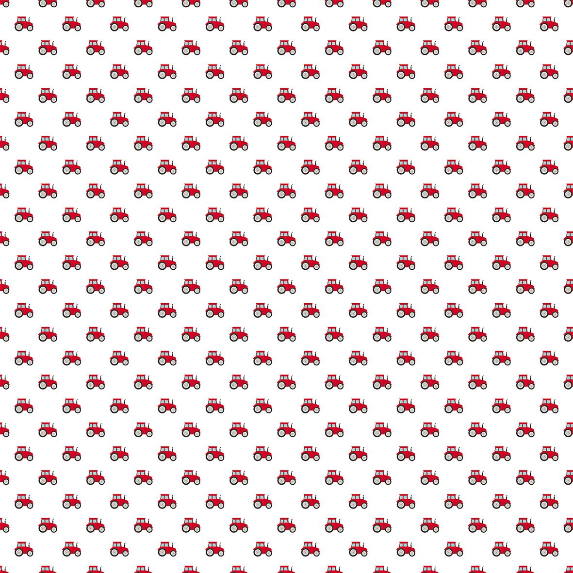Red tractor muslin swaddle