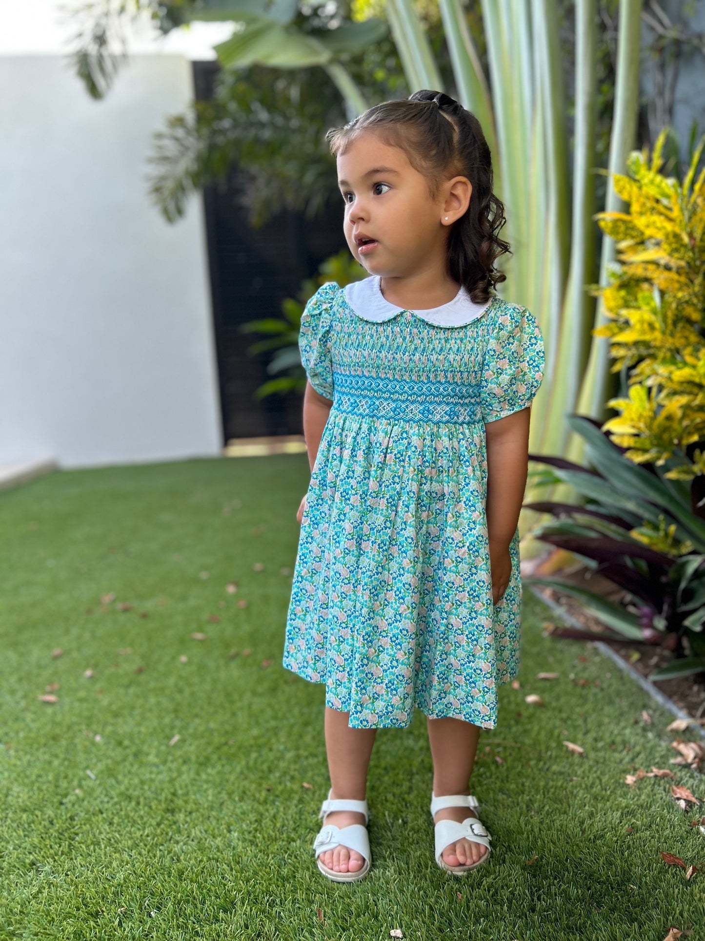 Vestido smock flores