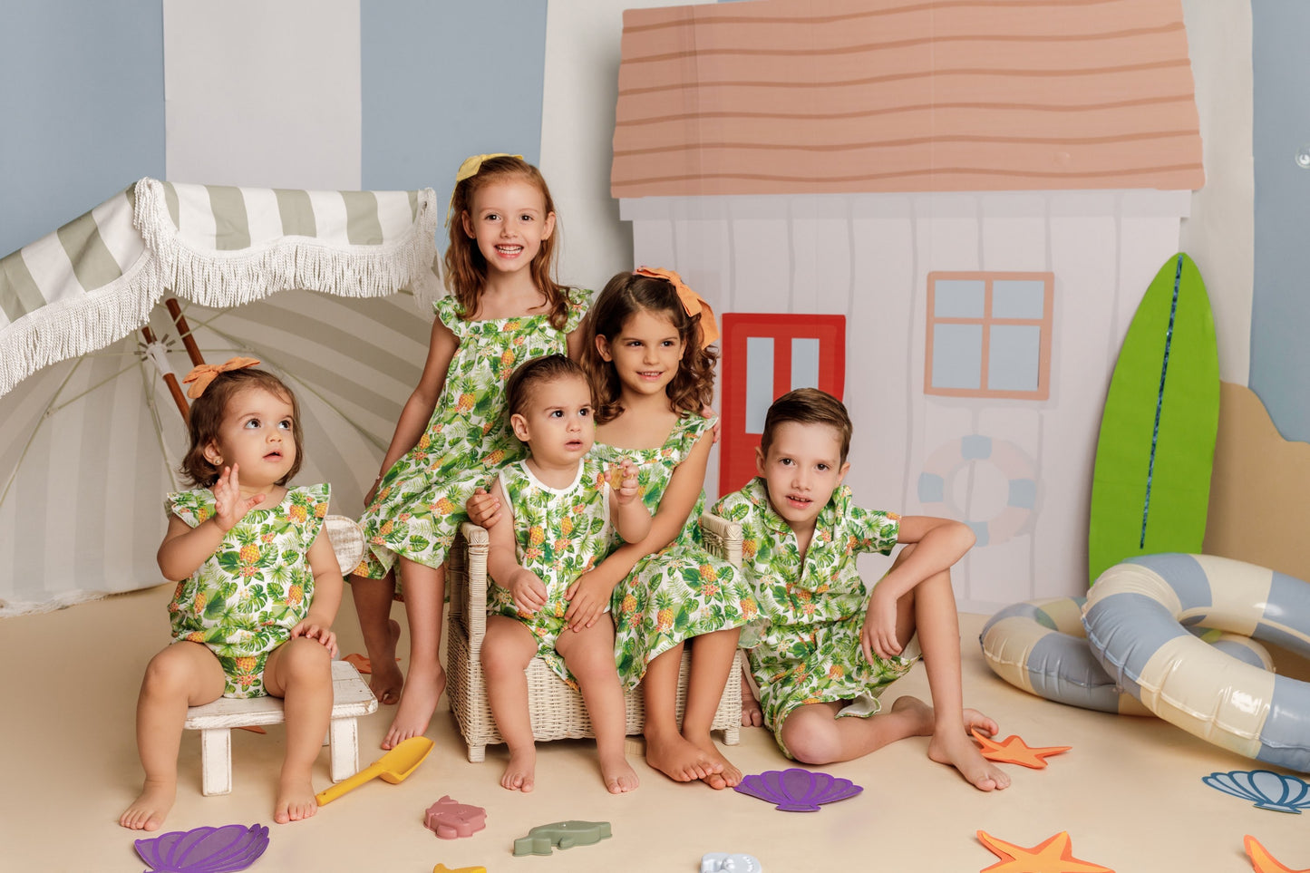 Pineapple Organic Muslin Sunsuit
