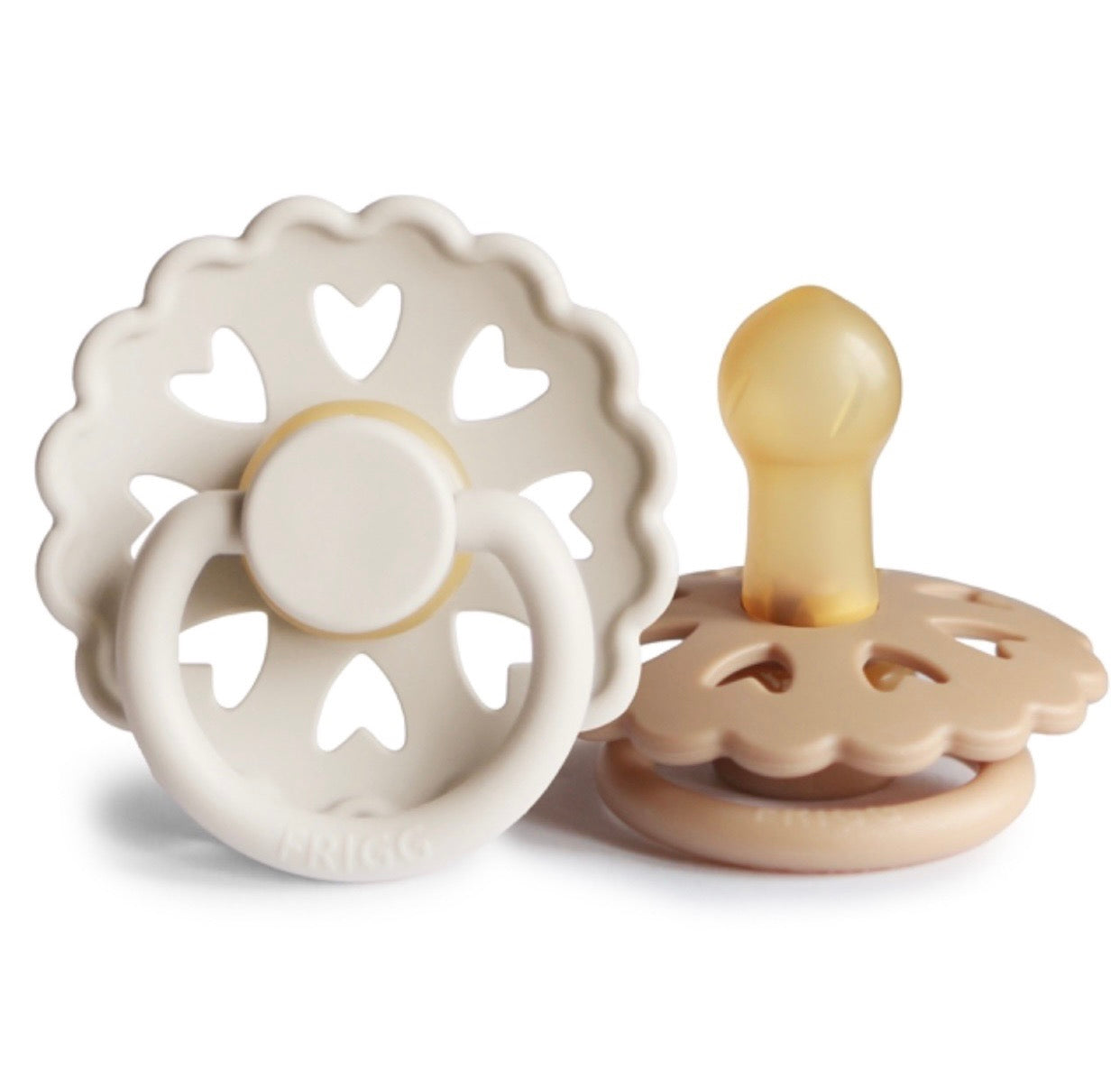 Frigg andersen natural rubber baby pacifier (cream / silky satin)