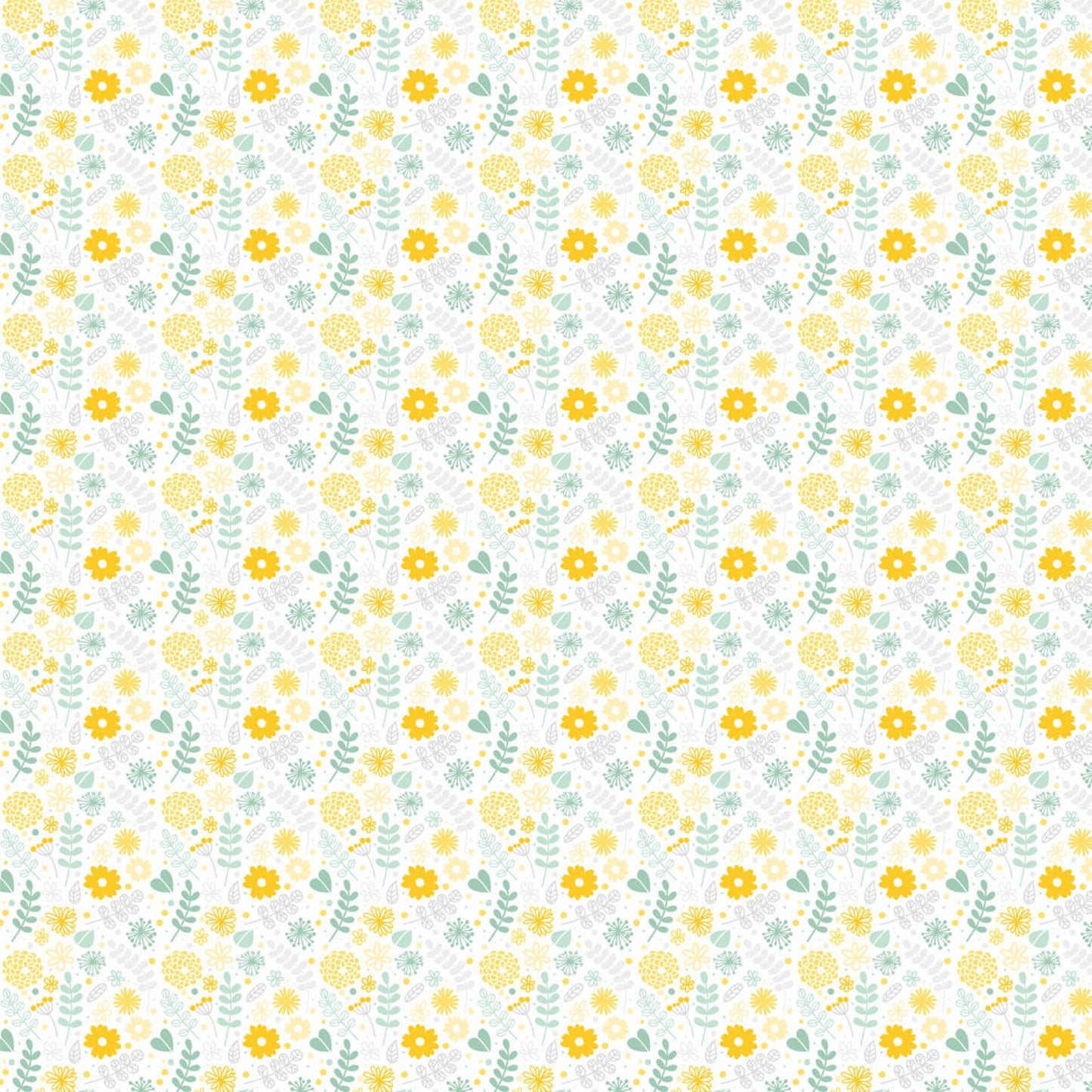 Yellow wildflowers muslin swaddle