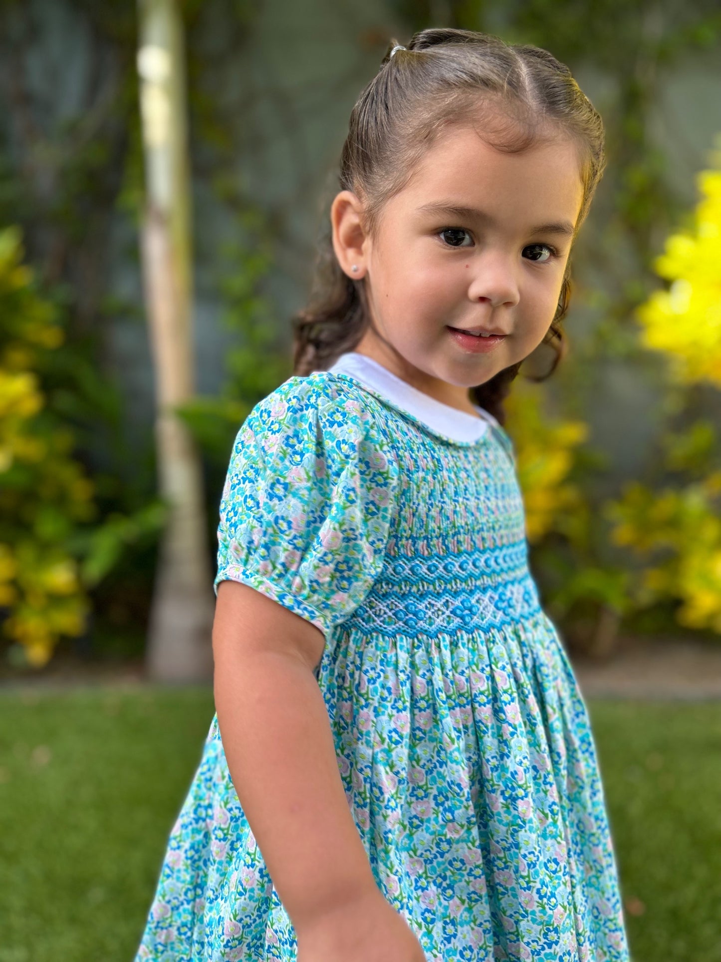 Vestido smock flores