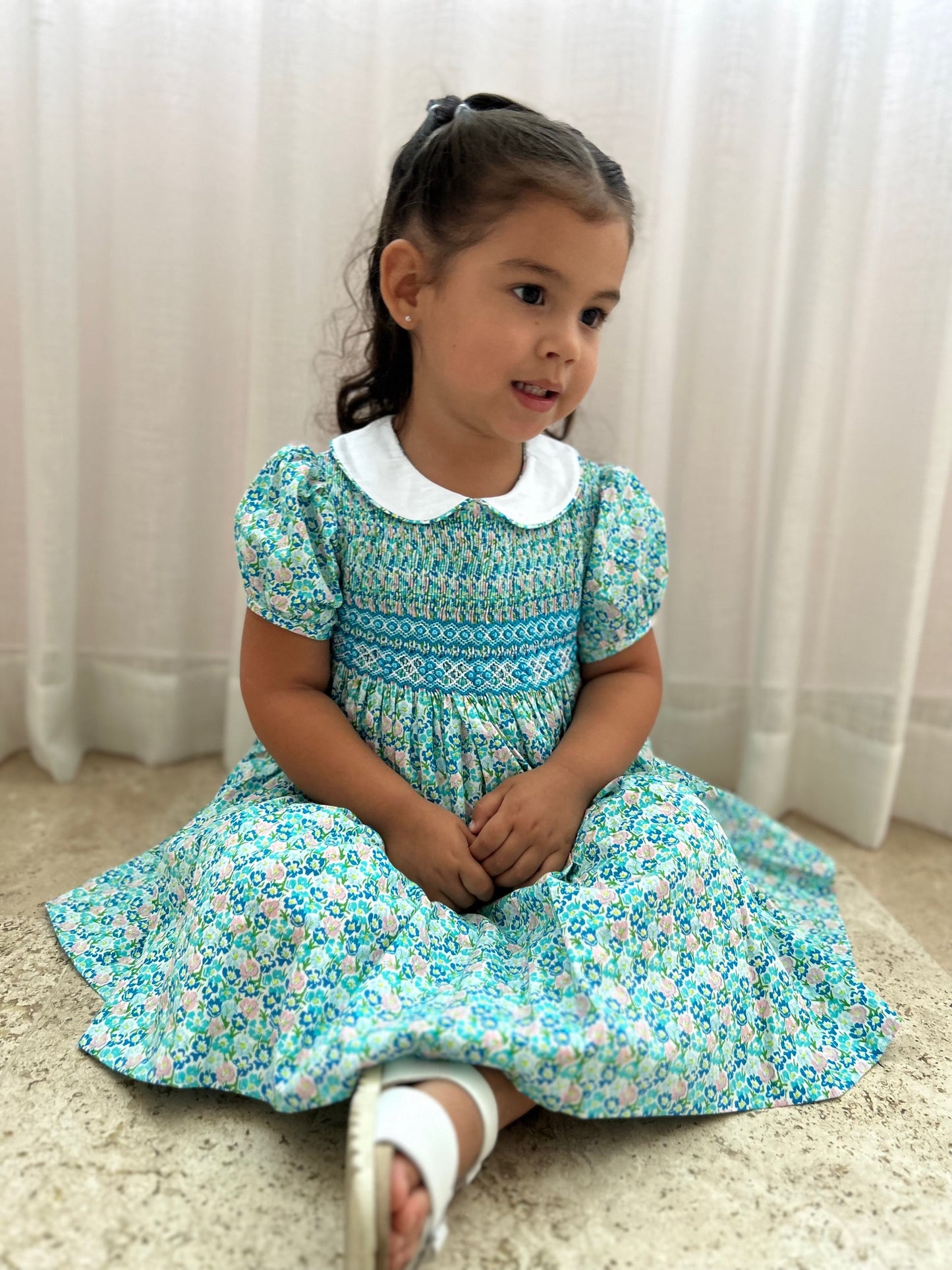 Vestido smock flores