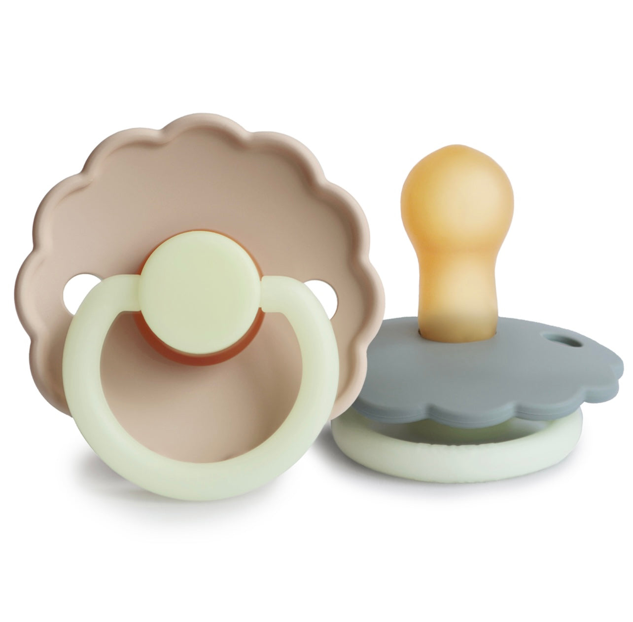Chupones Frigg Daisy Night natural rubber (french gray / croissant)