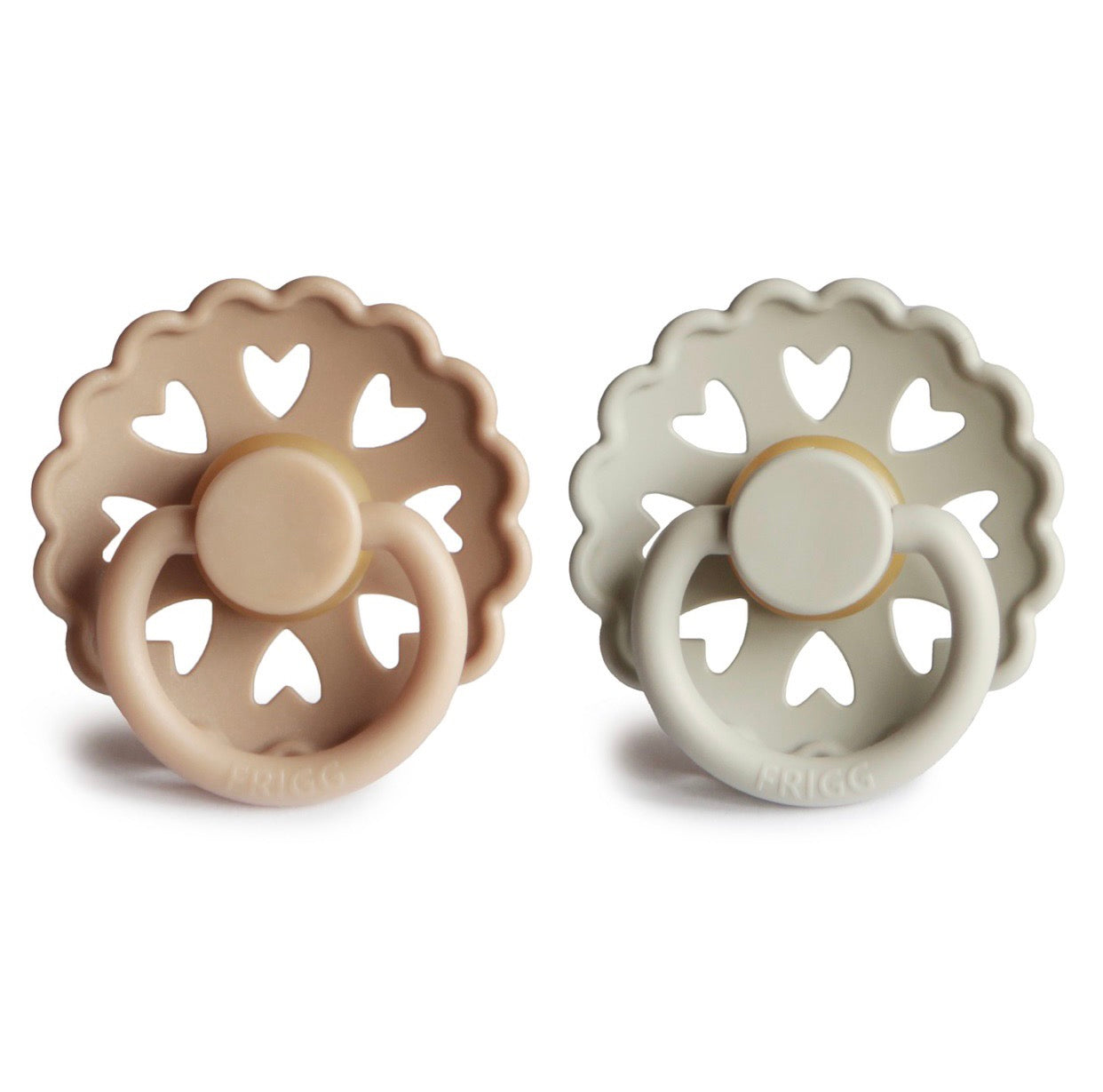 Frigg andersen natural rubber baby pacifier (silky satin / willow gray)