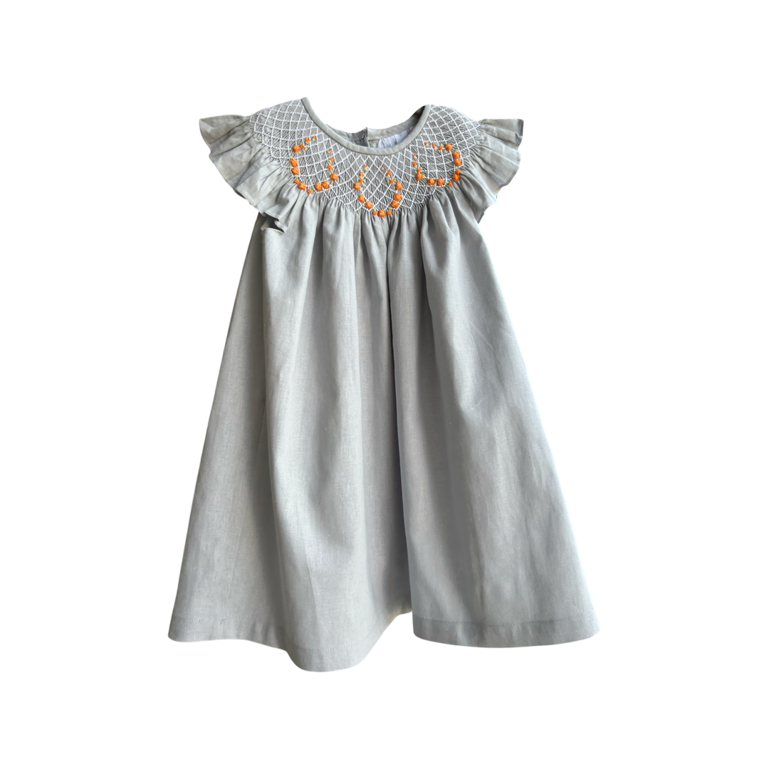 Vestido lino gris