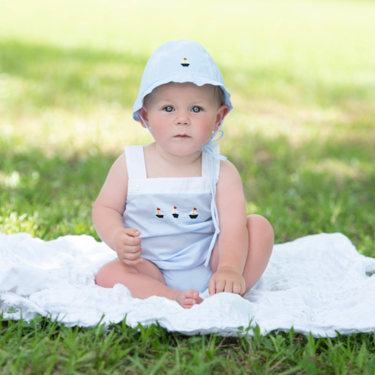 Sailboat Buttoned Diaper Set