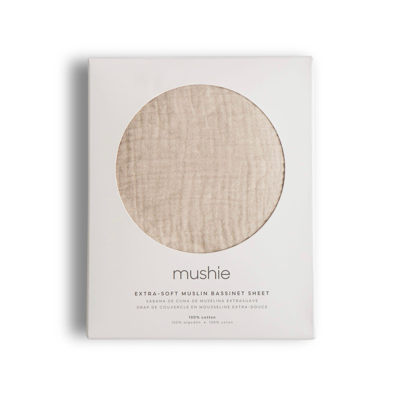 Extra soft bassinet muslin crib sheet (fog)