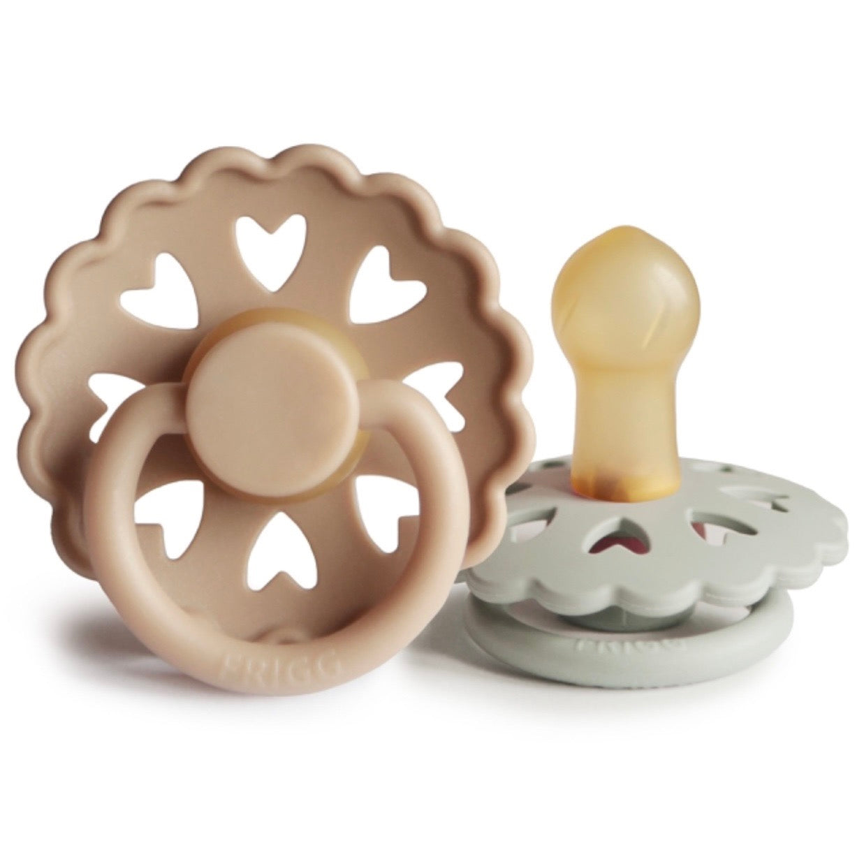Frigg andersen natural rubber baby pacifier (silky satin / willow gray)
