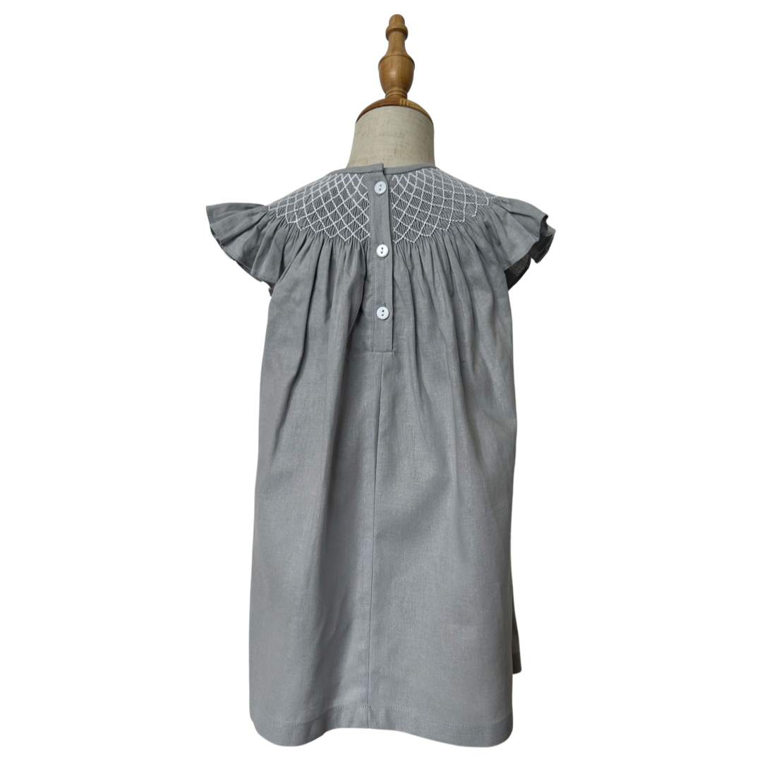 Vestido lino gris