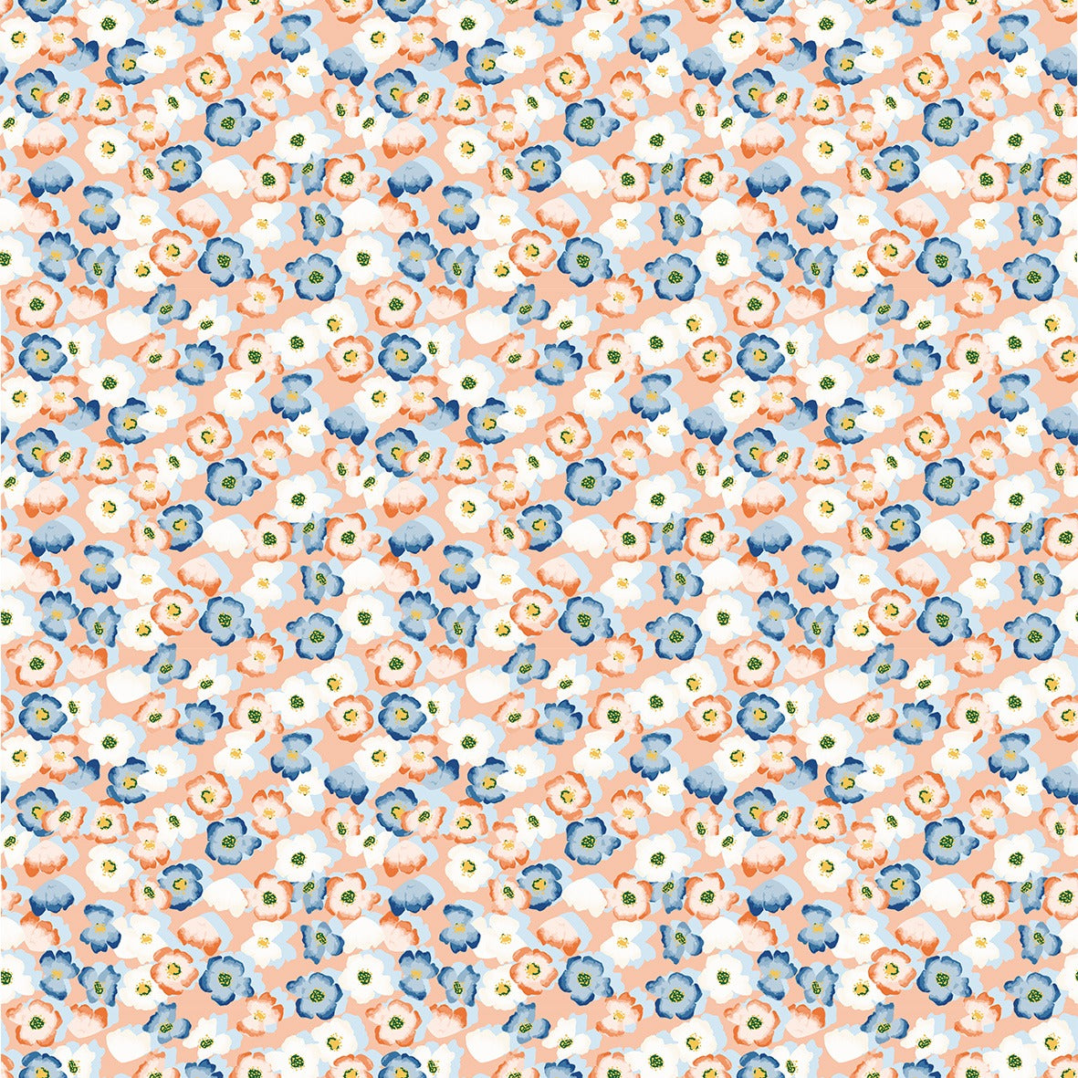 Peachy flowers muslin swaddle