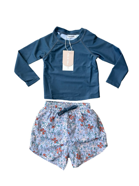 Coral bloom rashguard + boardie