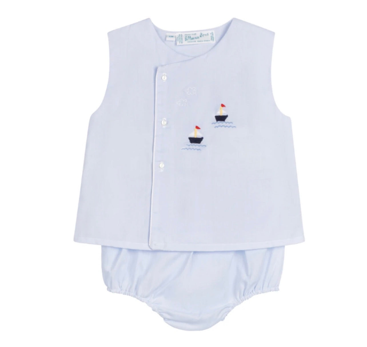Blue Nautical Sailboat Diaper Set