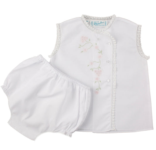 Girls Floral Lace Diaper Set