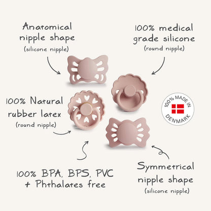 FRIGG Baby's First Pacifier Moonlight Sailing (Powder Blue) 4-Pack