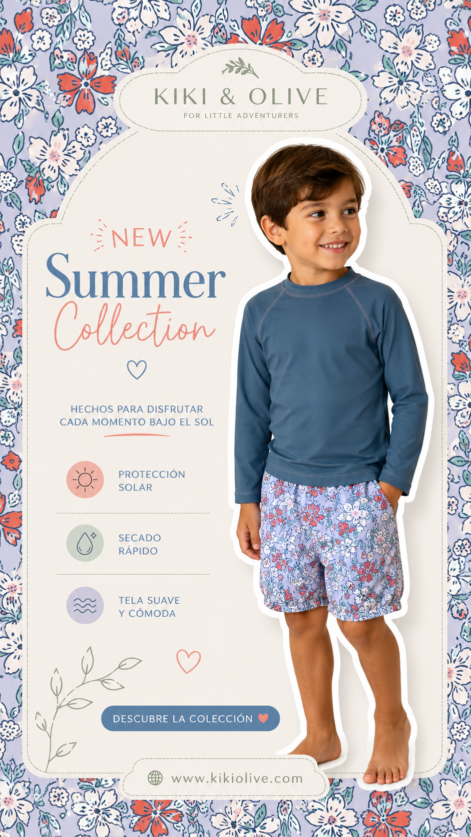 Coral bloom rashguard + boardie (pre-sale)