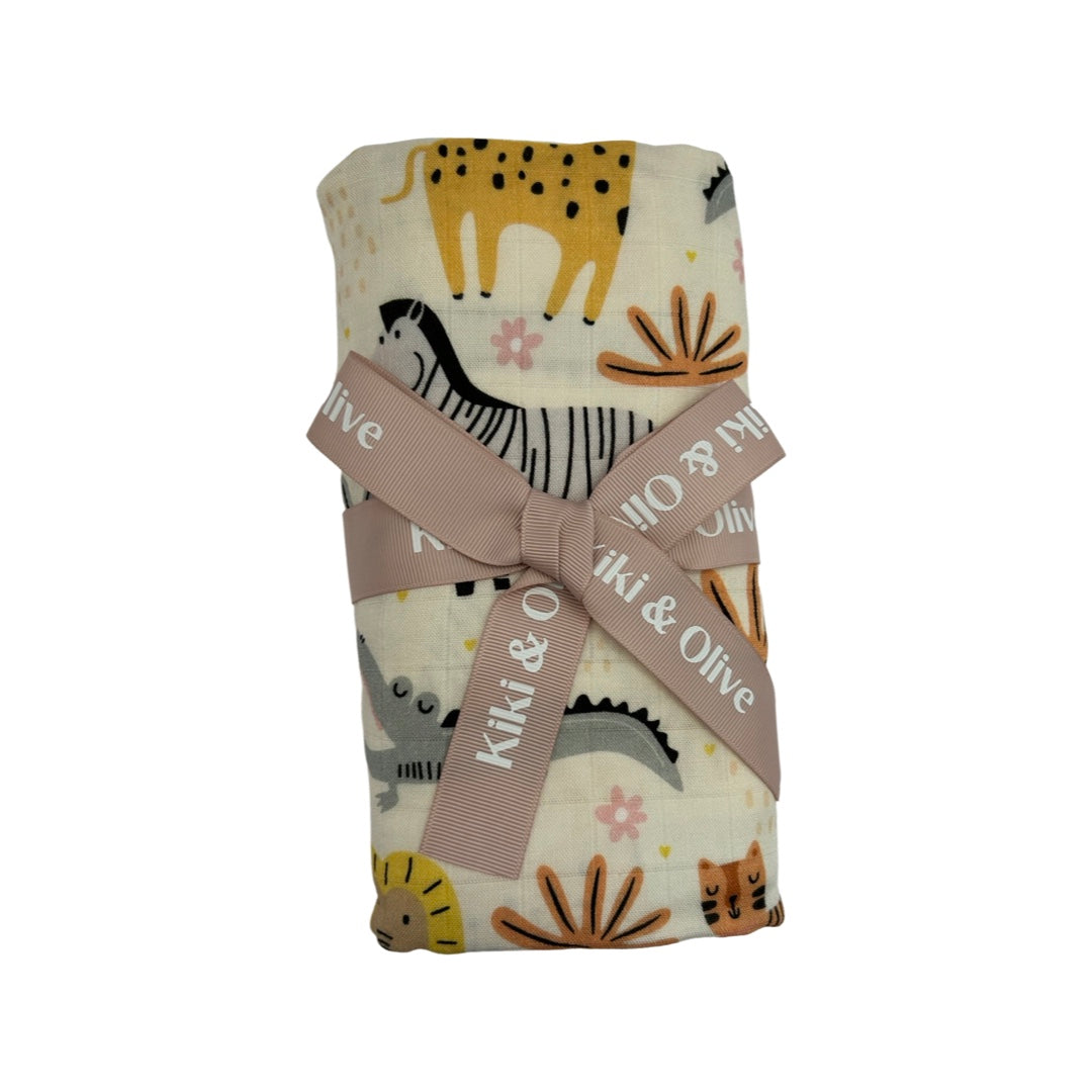 Jungle muslin swaddle