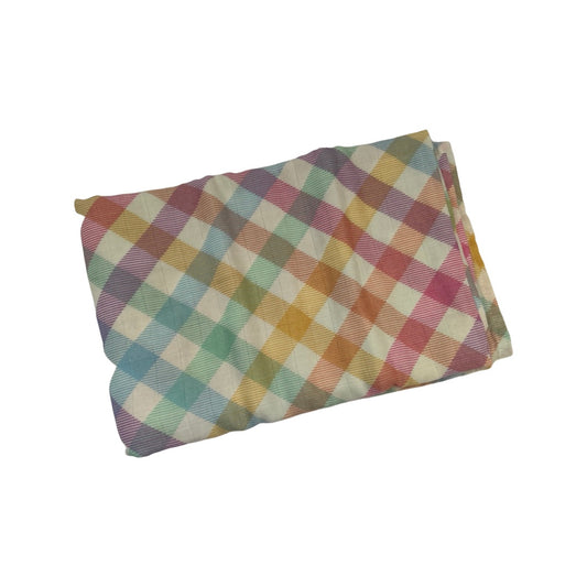 Spring plaid muslin swaddle