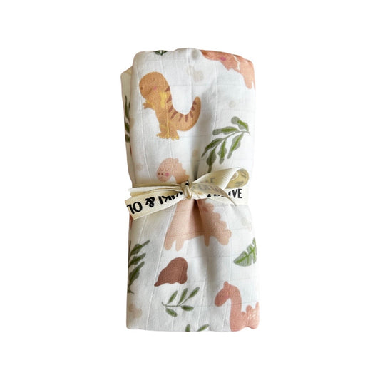 Dino Muslin Swaddle