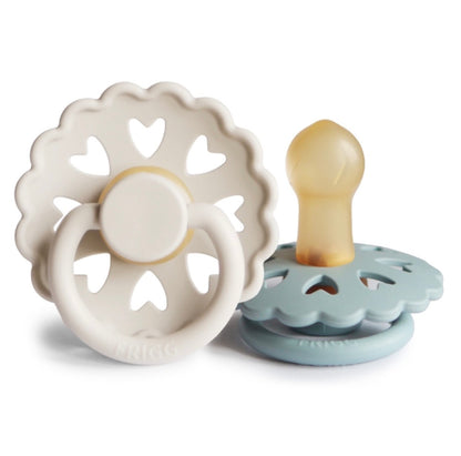 Frigg andersen natural rubber baby pacifier (cream / stone blue)