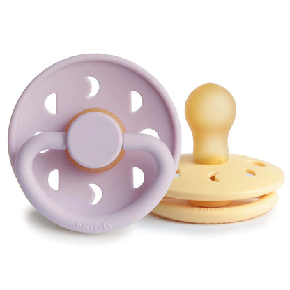 Frigg Moon Natural Rubber Baby Pacifier (Soft Lilac / Daffodil)