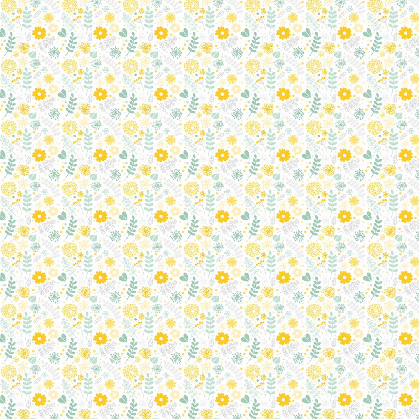 Yellow wildflowers muslin swaddle