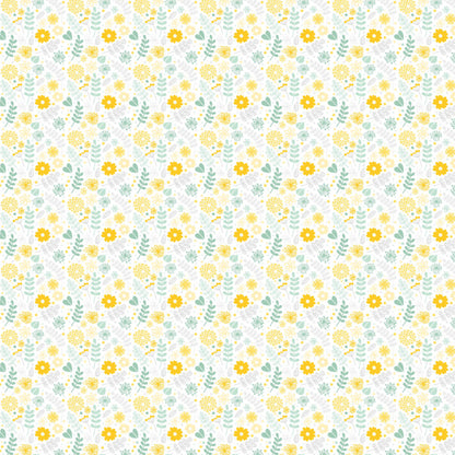 Yellow wildflowers muslin swaddle