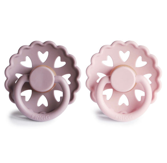 Frigg andersen natural rubber baby pacifier (twilight mauve / white lilac)