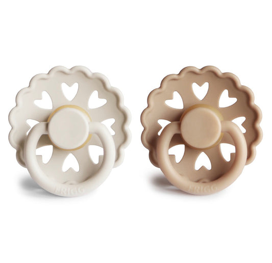 Frigg andersen natural rubber baby pacifier (cream / silky satin)