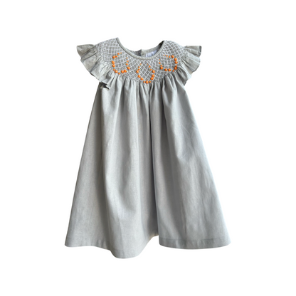 Gray linen dress