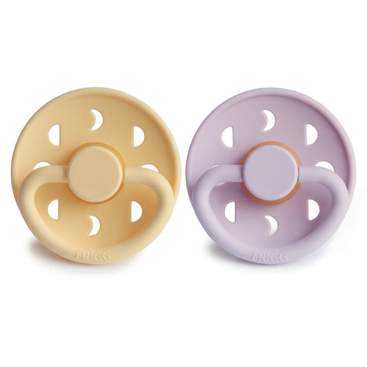 Frigg Moon Natural Rubber Baby Pacifier (Soft Lilac / Daffodil)