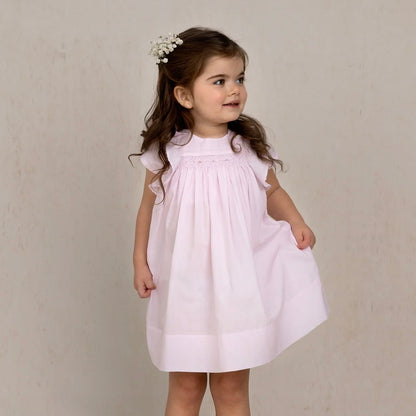 Girls Smocked Ruffle Dress