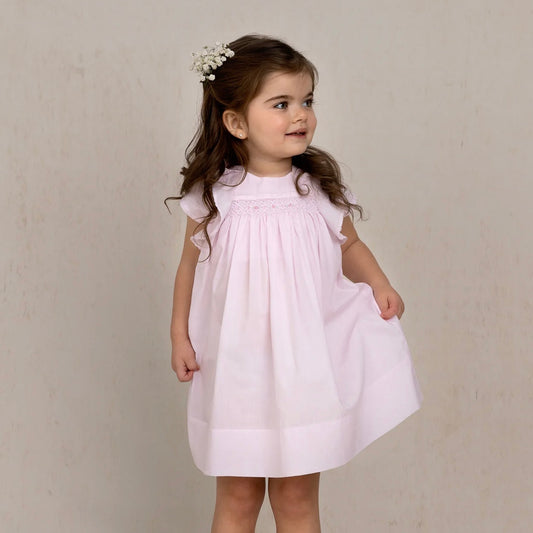 Girls Smocked Ruffle Dress