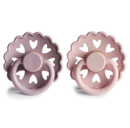 Frigg andersen natural rubber baby pacifier (twilight mauve / primrose)