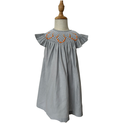 Gray linen dress