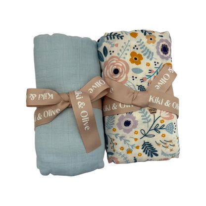 Blooming spring muslin swaddle