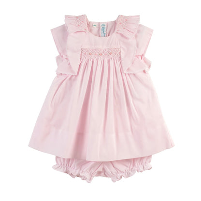 Girls Smocked Ruffle Dress