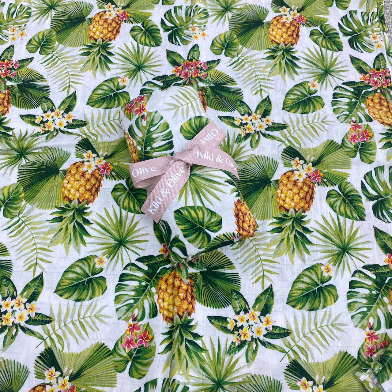 Pineapple muslin swaddle